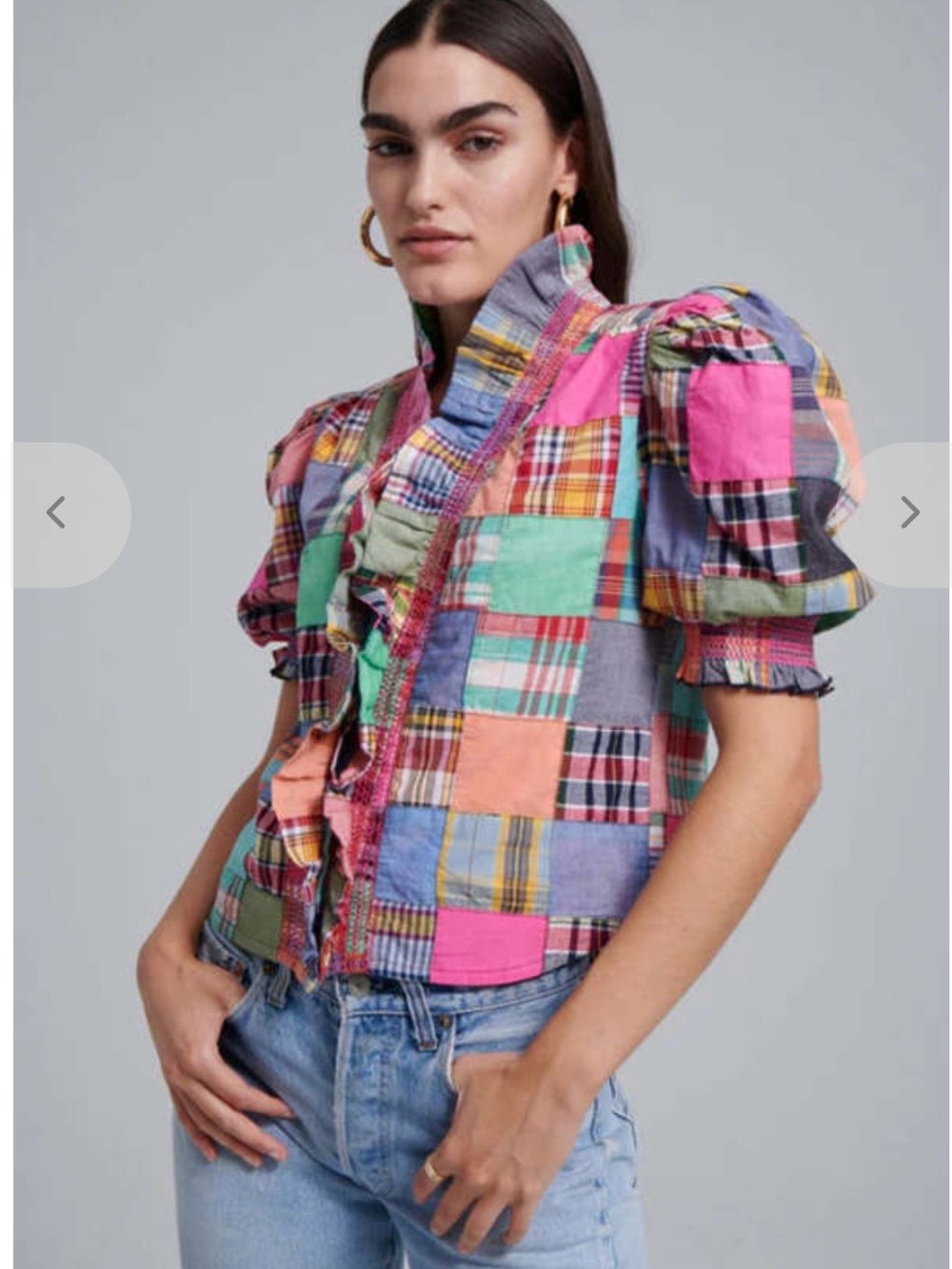 Love the Label Zuri Top in Madras Patch